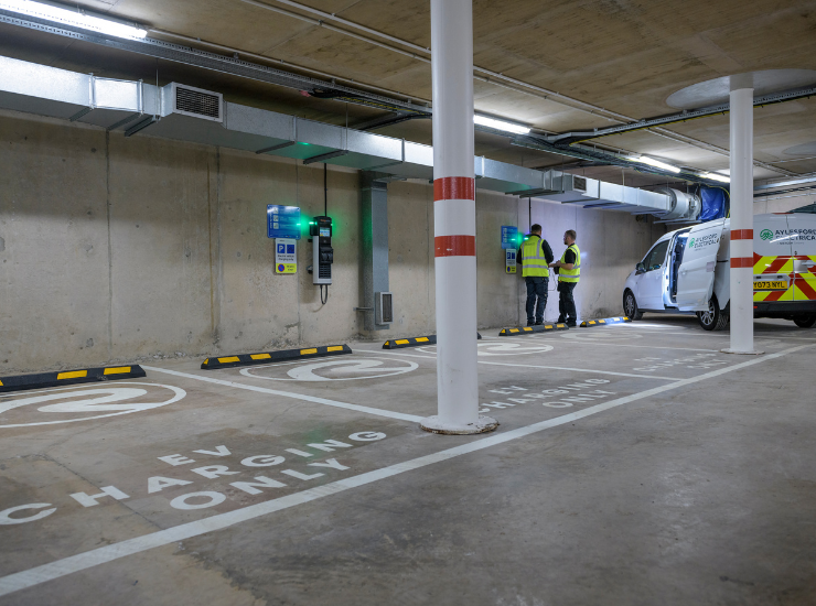 Underground Car park ev chargers | EV Charging | Maintenance & Testing | Services | Aylesford Electrical